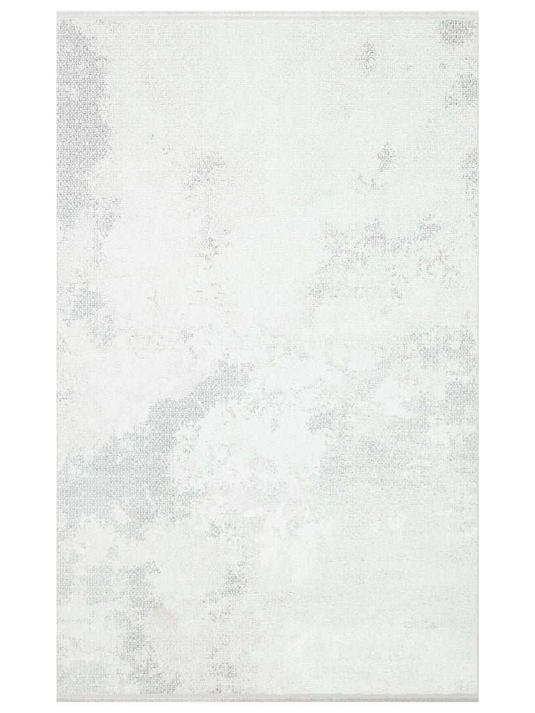 Smooth Washable Non-Slip Shiny Living Room Hallway Thin Weave Modern Carpet 108 CREAM GREY