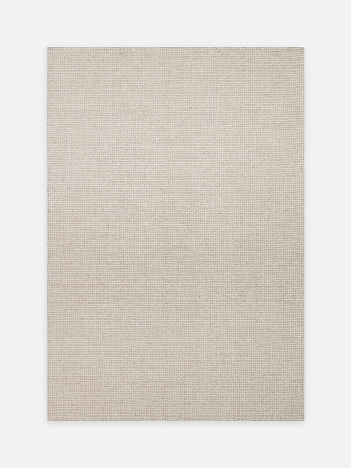 Dublin Series Wool and Cotton Blend Handwoven Rug NATURAL