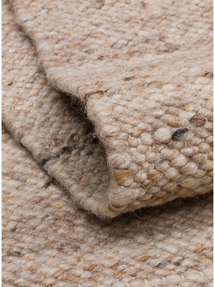 Tappeto tessuto a mano in misto lana, poliestere e cotone della serie Jakarta BEIGE