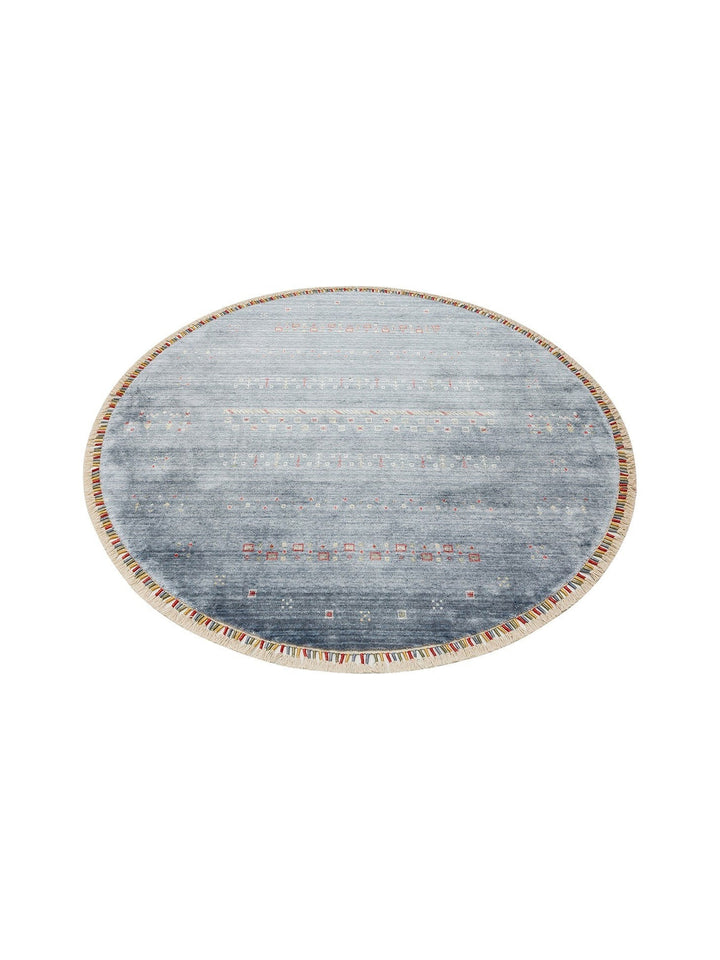 Oushak Carnaval 100% Natural Easy to Clean Handcrafted TENCEL™ Modern Uşak Carpet 06 BLUE Q