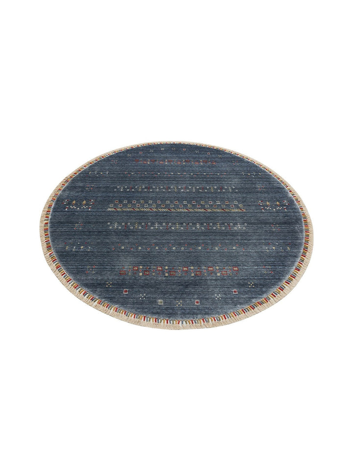 Oushak Carnaval 100% Natural Easy to Clean Handcrafted TENCEL™ Modern Uşak Carpet 06 BLUE Q