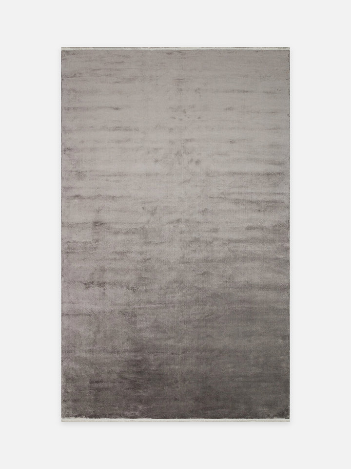 Oushak Plain %100 Naturel Düz Renk El Emeğiyle Özel Tezgahlarda Üretilen Viskon Uşak Halısı PLNDGREY - Carpetdocia - kusbakisi