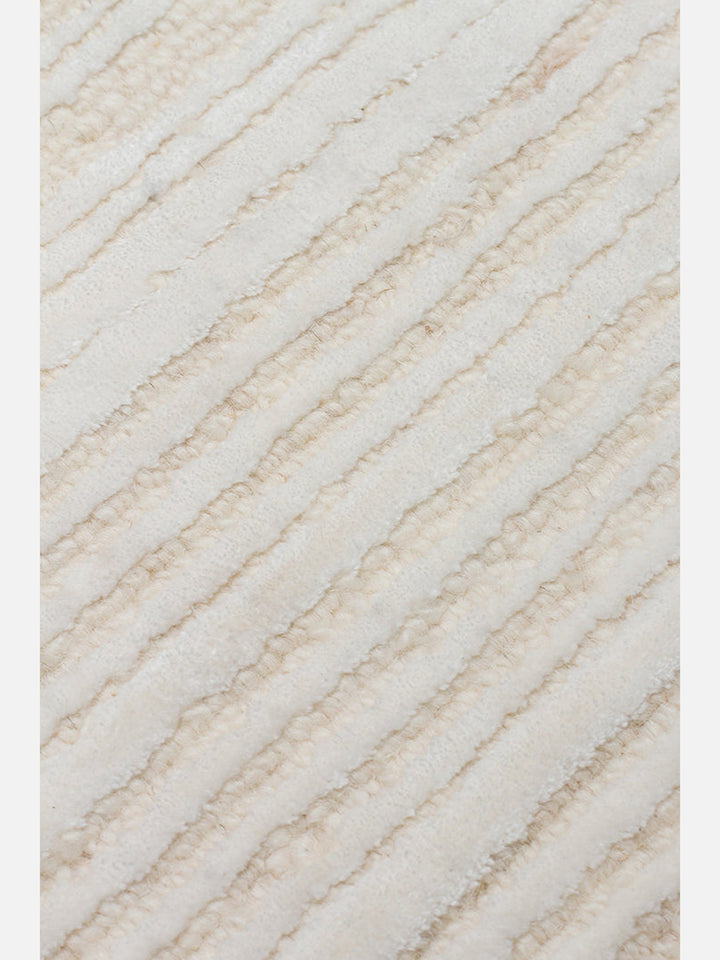 Palermo Series Wool and TENCEL™ Blend Handwoven Rug CREAM