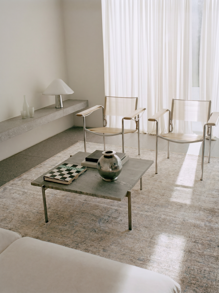 Tapis Uşak TENCEL™ Çırağan 100 % naturel, scintillant, fabriqué à la main sur métiers spéciaux 02 BEG