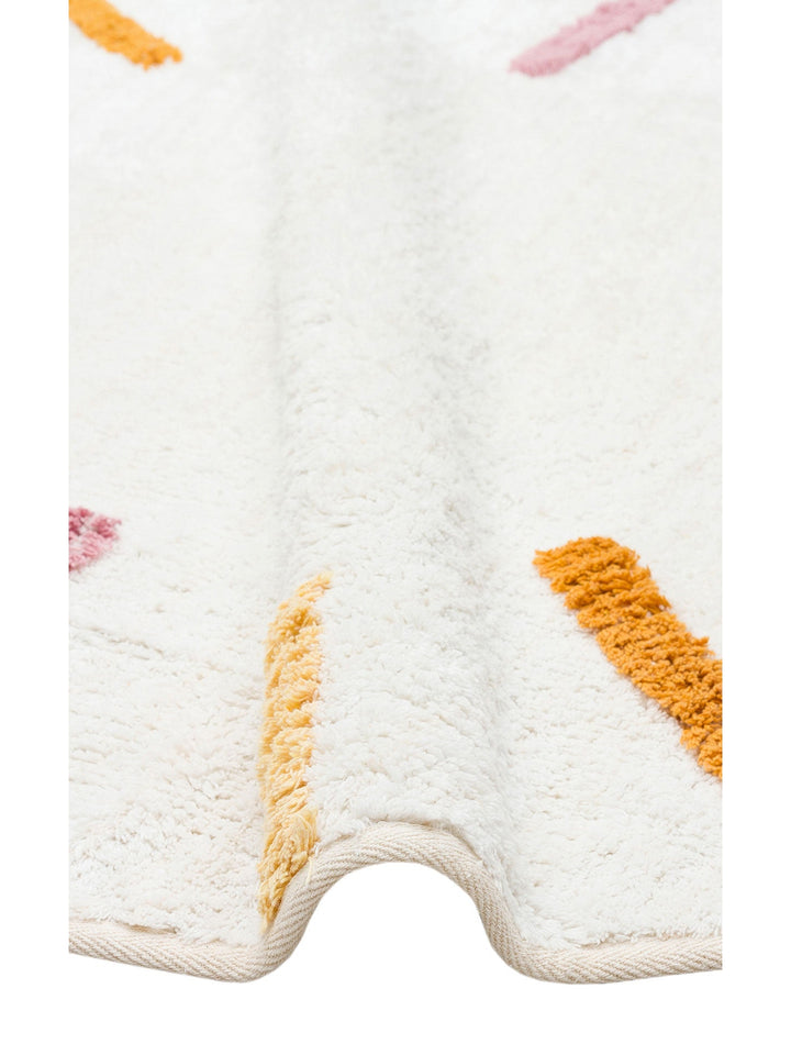 Cotton Baby %100 Naturel Pamuk Yıkanabilir Kaymaz Tabanlı Bebek Halısı 03 MULTY XW Q - Carpetdocia