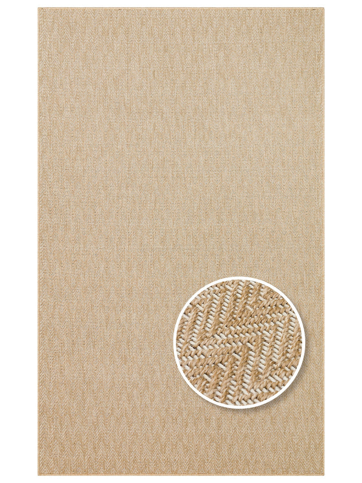 Dream İç ve Dış Mekan Kullanımına Uygun Kolay Temizlenebilir Sisal Görünümlü Halı 02 NATURAL WHITEXW - Carpetdocia