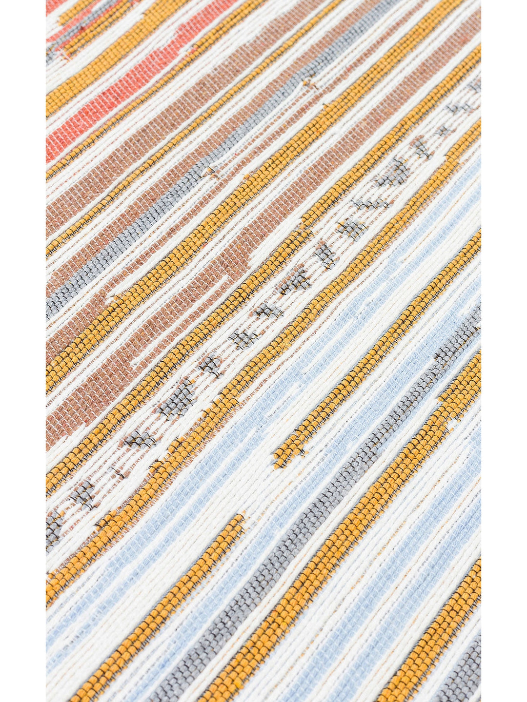 Maya %100 Naturel Pamuk Yıkanabilir Çift Taraflı Oturma Odası Mutfak Koridor Modern Kilim 35 MULTY - Carpetdocia