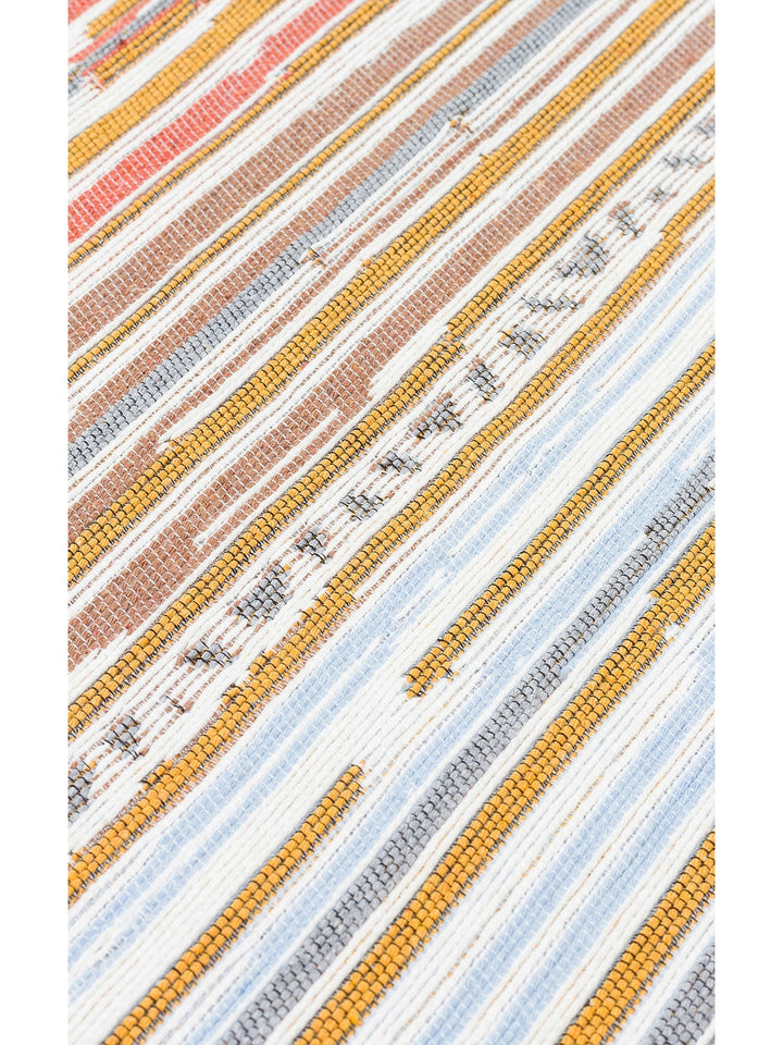 Maya %100 Naturel Pamuk Yıkanabilir Çift Taraflı Oturma Odası Mutfak Koridor Modern Kilim 35 MULTY - Carpetdocia
