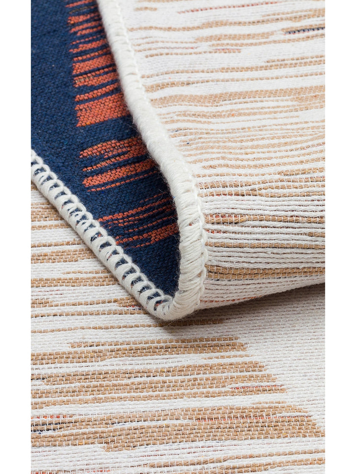 Maya %100 Naturel Pamuk Yıkanabilir Çift Taraflı Oturma Odası Mutfak Koridor Modern Kilim 38 MULTY - Carpetdocia