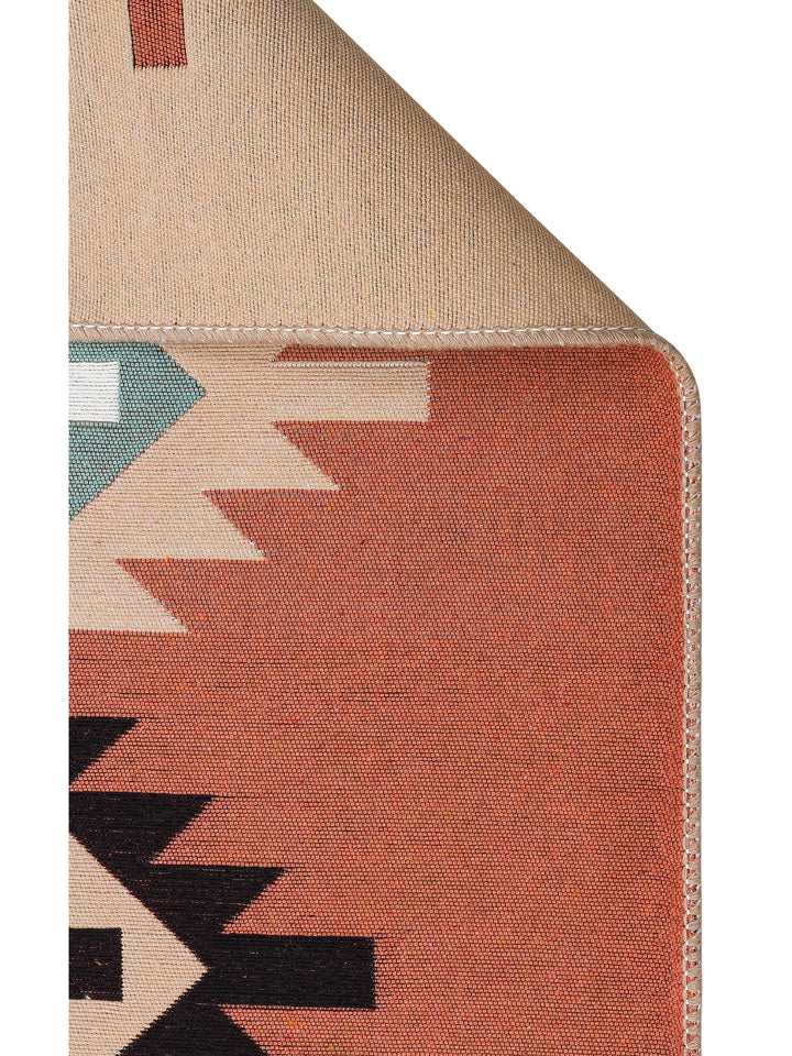 Maya %100 Naturel Pamuk Yıkanabilir Çift Taraflı Oturma Odası Mutfak Koridor Modern Kilim 39 MULTY - Carpetdocia