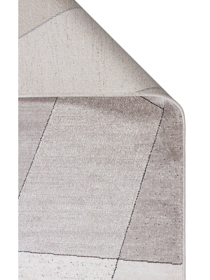 Monza Geometrik Desenli Yüksek Kalite Sık Dokuma Parlak Modern Salon Halısı 07 CREAM GOLD - Carpetdocia