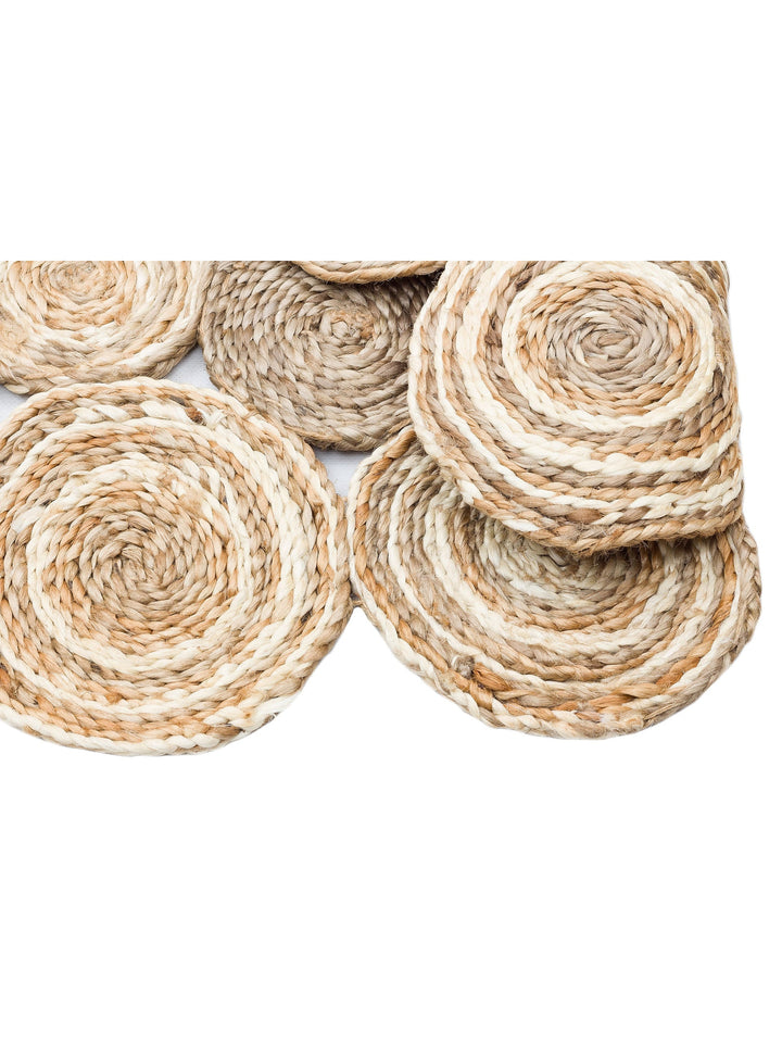 Only Jüt Yuvarlak ve Oval %100 Naturel Oturma Odası Antre Mutfak Balkon El Dokuma Halı CA111WHMLXW - Carpetdocia