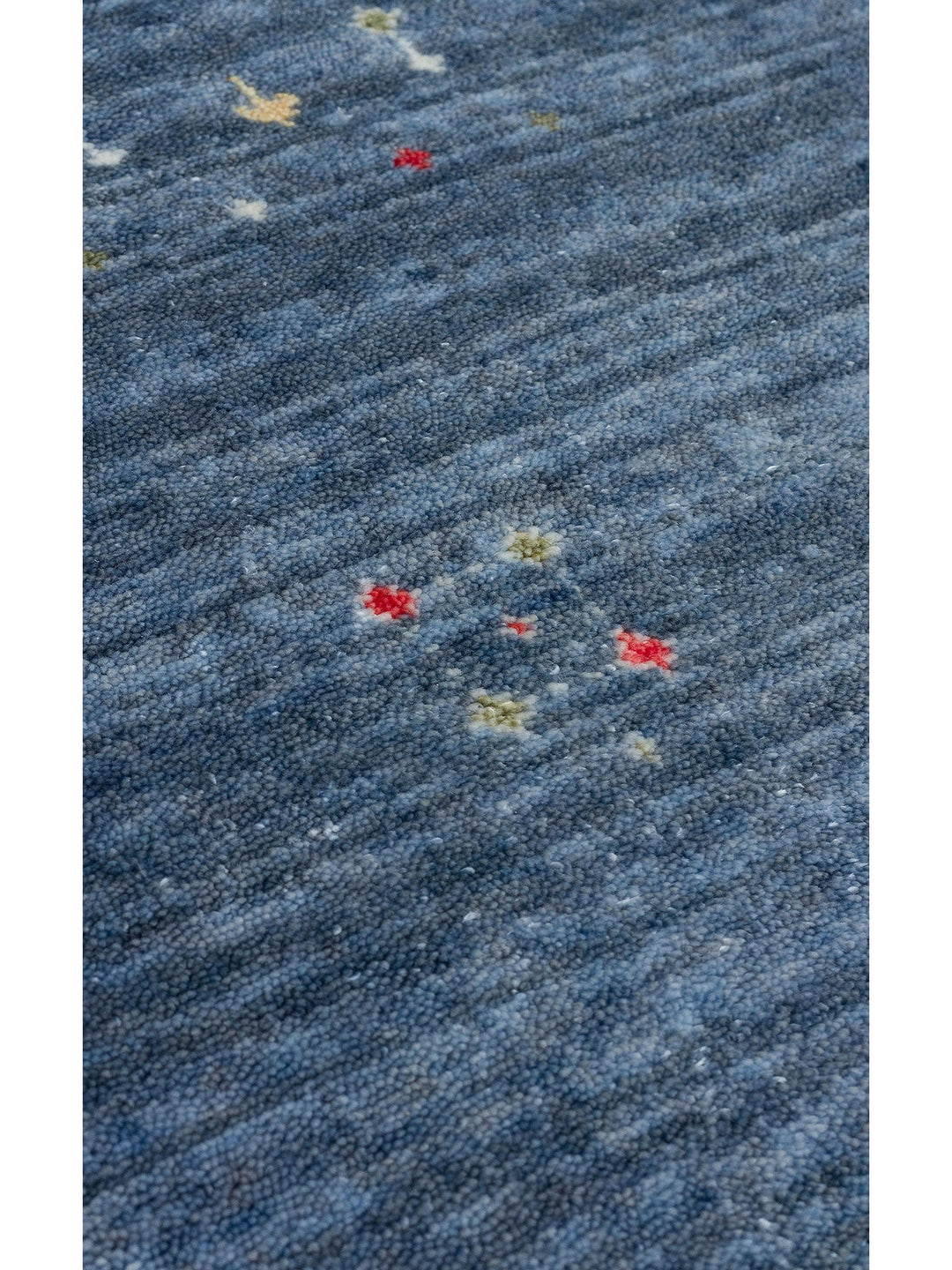 Oushak Carnaval %100 Naturel Kolay Temizlenir El Emeğiyle Üretilen Yuvarlak Uşak Halısı 06 BLUE Q - Carpetdocia