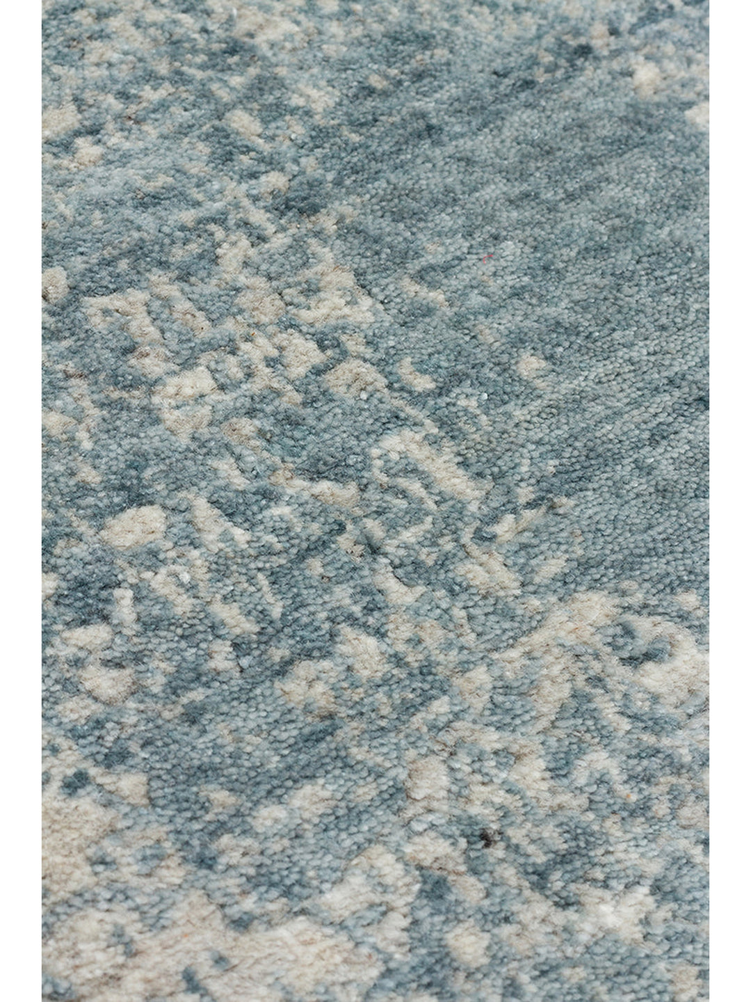 Palette Serisi %100 Naturel Yün Viskon Pamuk El Dokuma İskandinav Salon Oturma Odası Halı BEIGE BLUE - Carpetdocia