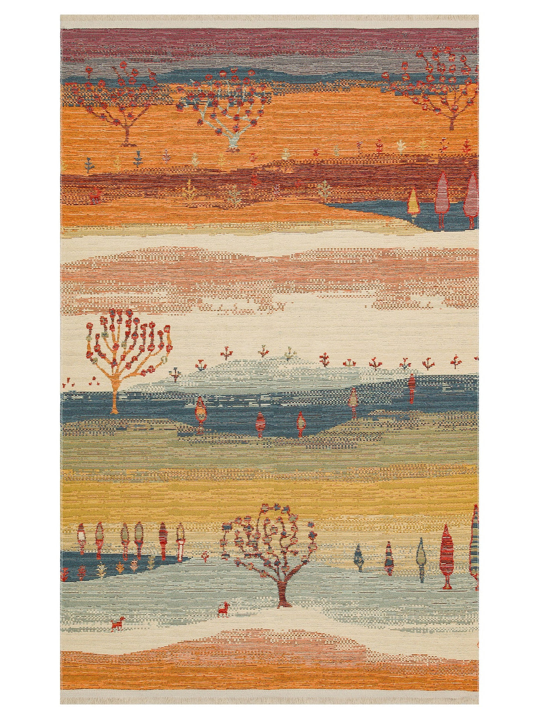 Rota Yıkanabilir, Çift Taraflı Kullanıma Uygun Yumuşak Tuşeli Otantik Kilim 12 TERRA - Carpetdocia