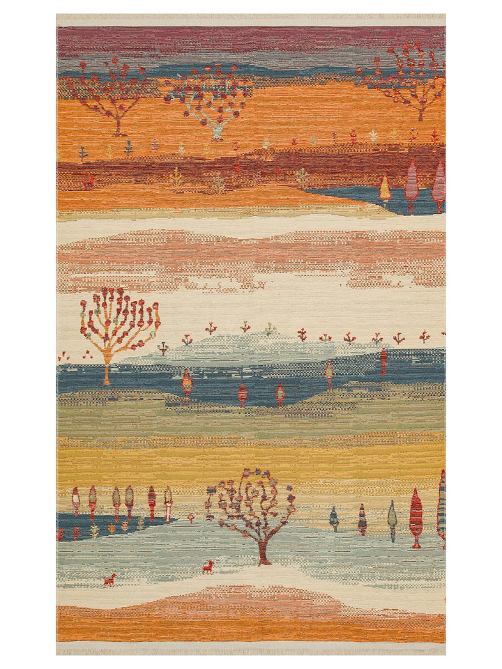 Rota Yıkanabilir, Çift Taraflı Kullanıma Uygun Yumuşak Tuşeli Otantik Kilim 12 TERRA - Carpetdocia