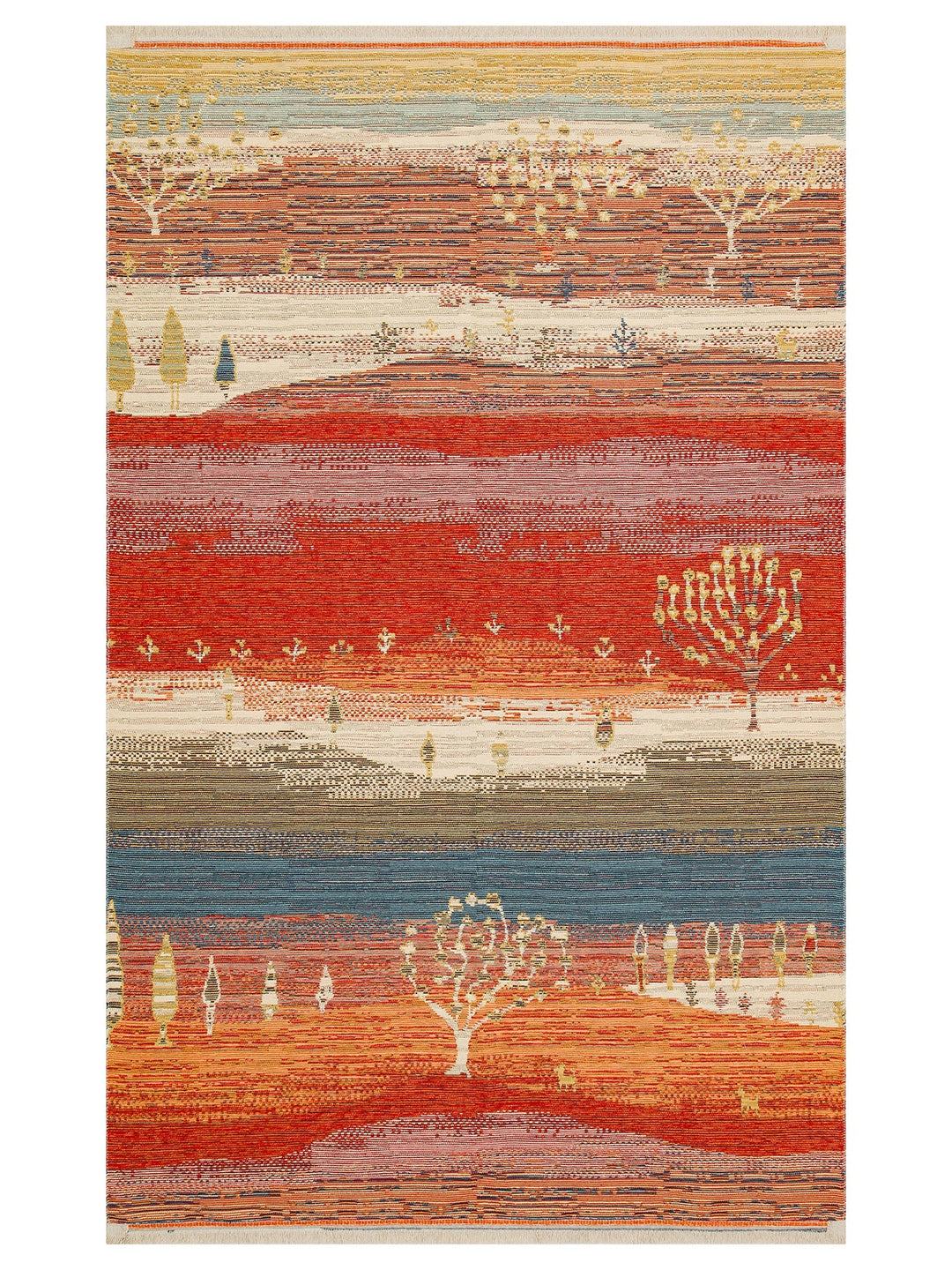Rota Yıkanabilir, Çift Taraflı Kullanıma Uygun Yumuşak Tuşeli Otantik Kilim 12 TERRA - Carpetdocia