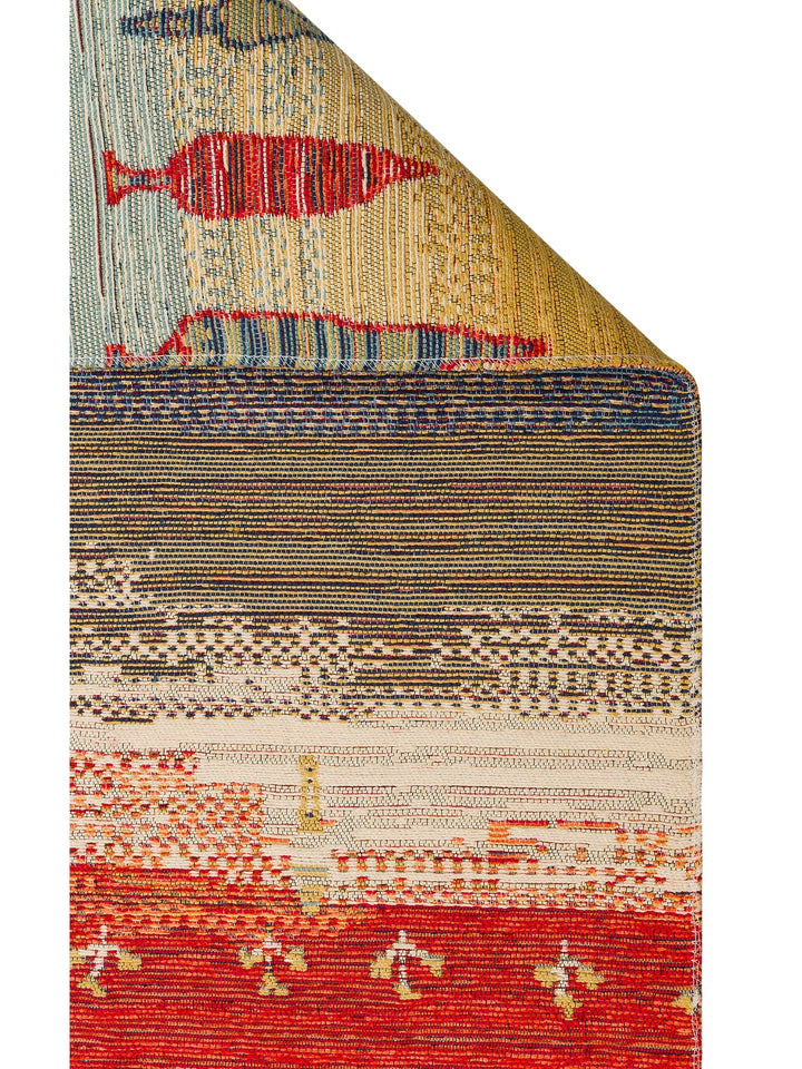 Rota Yıkanabilir, Çift Taraflı Kullanıma Uygun Yumuşak Tuşeli Otantik Kilim 12 TERRA - Carpetdocia