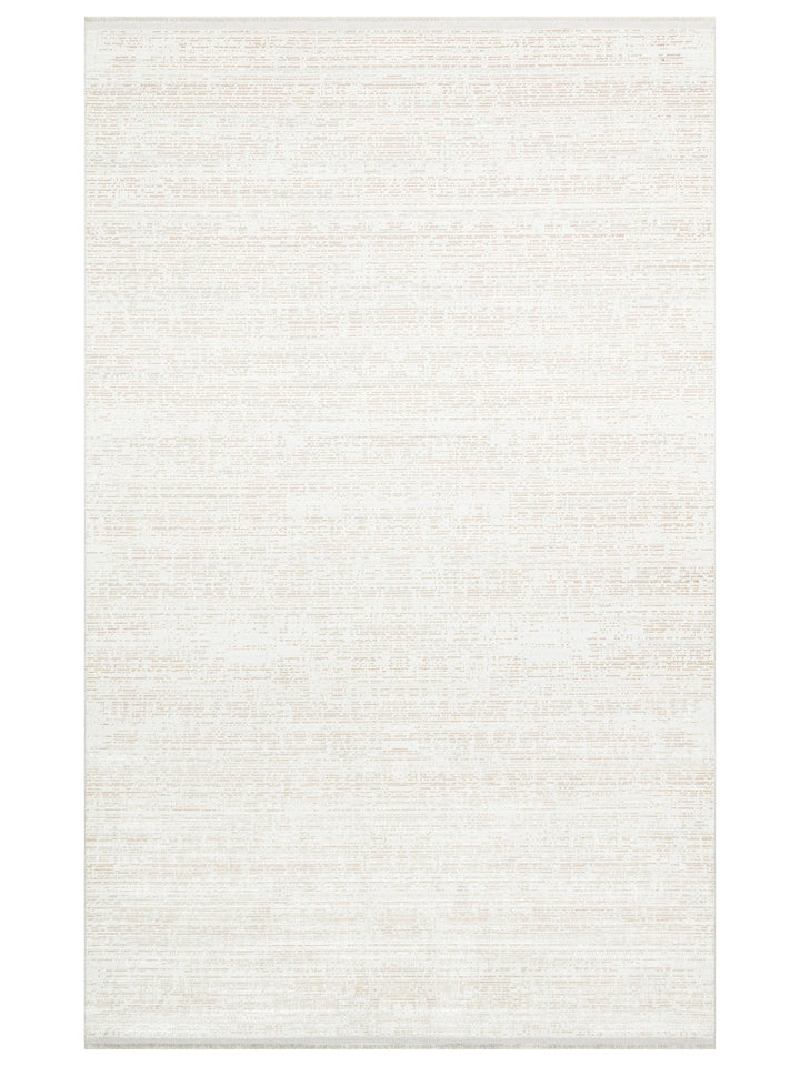Smooth Yıkanabilir Kaymaz Parlak Oturma Odası Salon Koridor İnce Dokuma Modern Halı 101 BEIGE XW - Carpetdocia