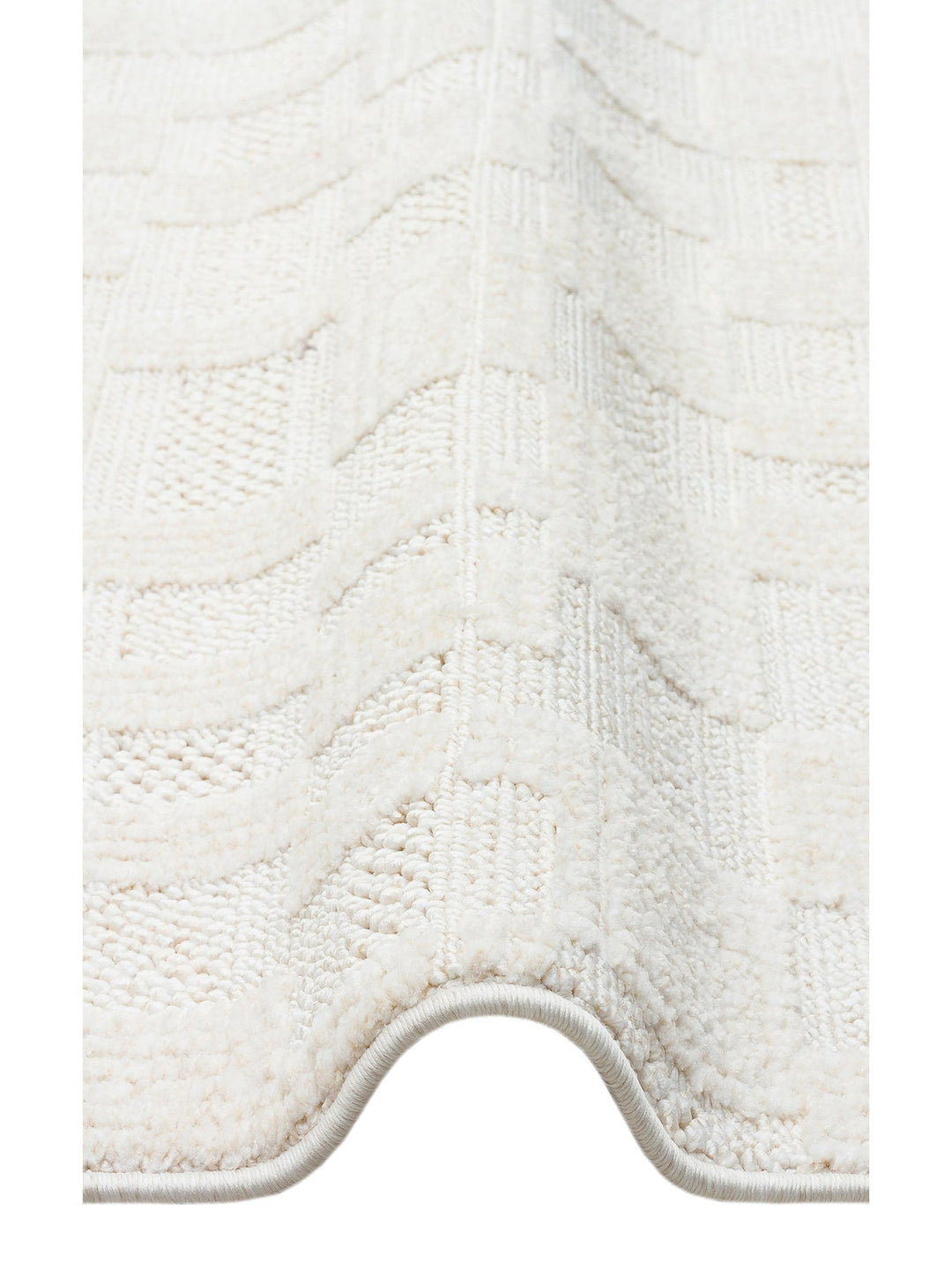 Style Hav Toz Vezmez Yumuşak Dokulu Oturma Odası Salon Koridor Antre Modern Halı 02 WHITE - Carpetdocia