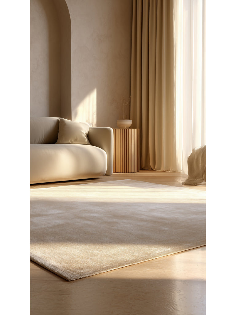 Tiffany Series 100% Natural Linen and Cotton Hand Woven Modern Living Room Living Room Bedroom Carpet IVRY