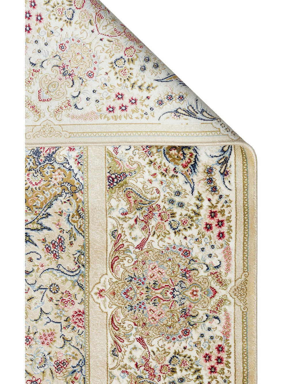 Topkapı Serisi Yüksek Kalite Sık Dokuma Klasik Desenli Özel Işıltılı Salon Halısı 06 CREAM - Carpetdocia