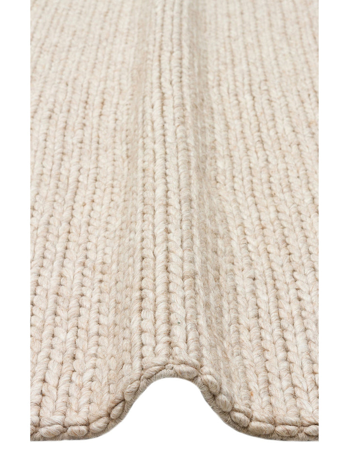 Woolstar %100 Naturel Kazak Desenli Salon Oturma Odası Koridor Antre El Dokuma Örgü Halı BEIGE - Carpetdocia