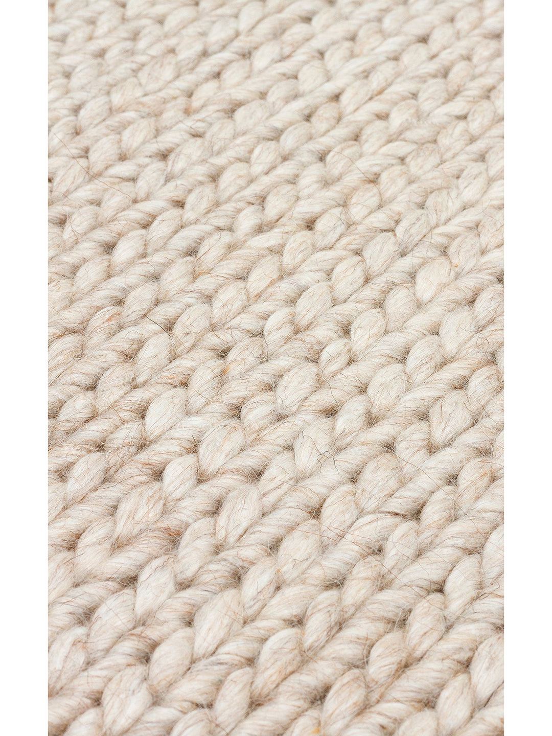 Woolstar %100 Naturel Kazak Desenli Salon Oturma Odası Koridor Antre El Dokuma Örgü Halı BEIGE - Carpetdocia