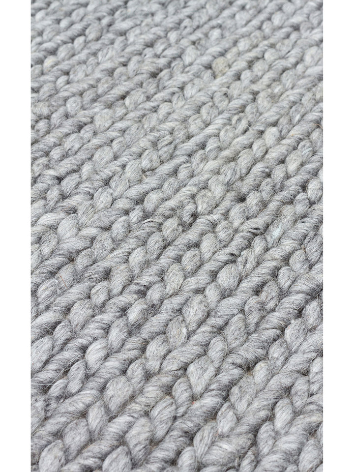 Woolstar %100 Naturel Kazak Desenli Salon Oturma Odası Koridor Antre El Dokuma Örgü Halı GREY - Carpetdocia