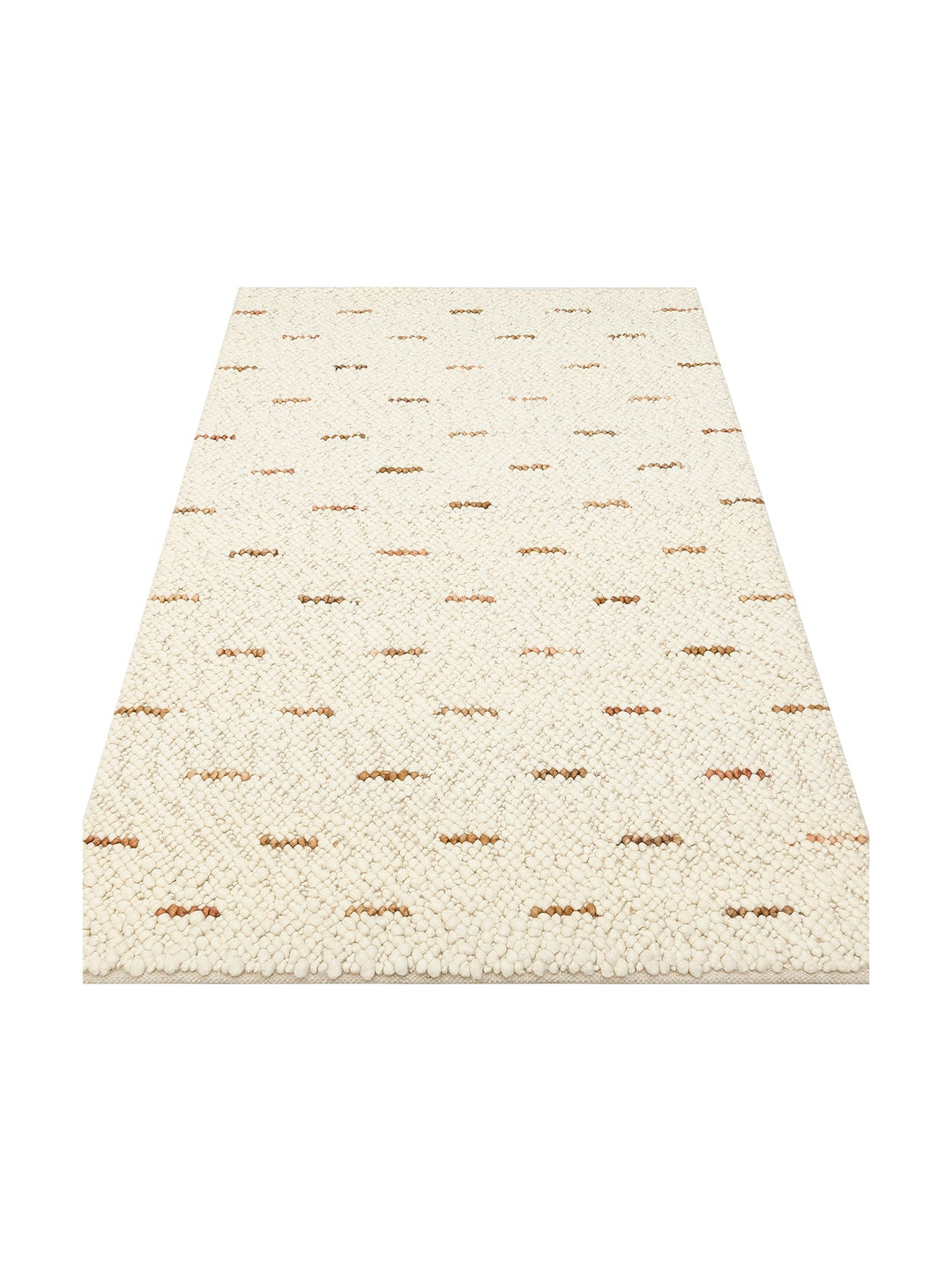 Woolstar %100 Naturel Kazak Desenli Salon Oturma Odası Koridor Antre El Dokuma Örgü Halı JD 06 NAT - Carpetdocia