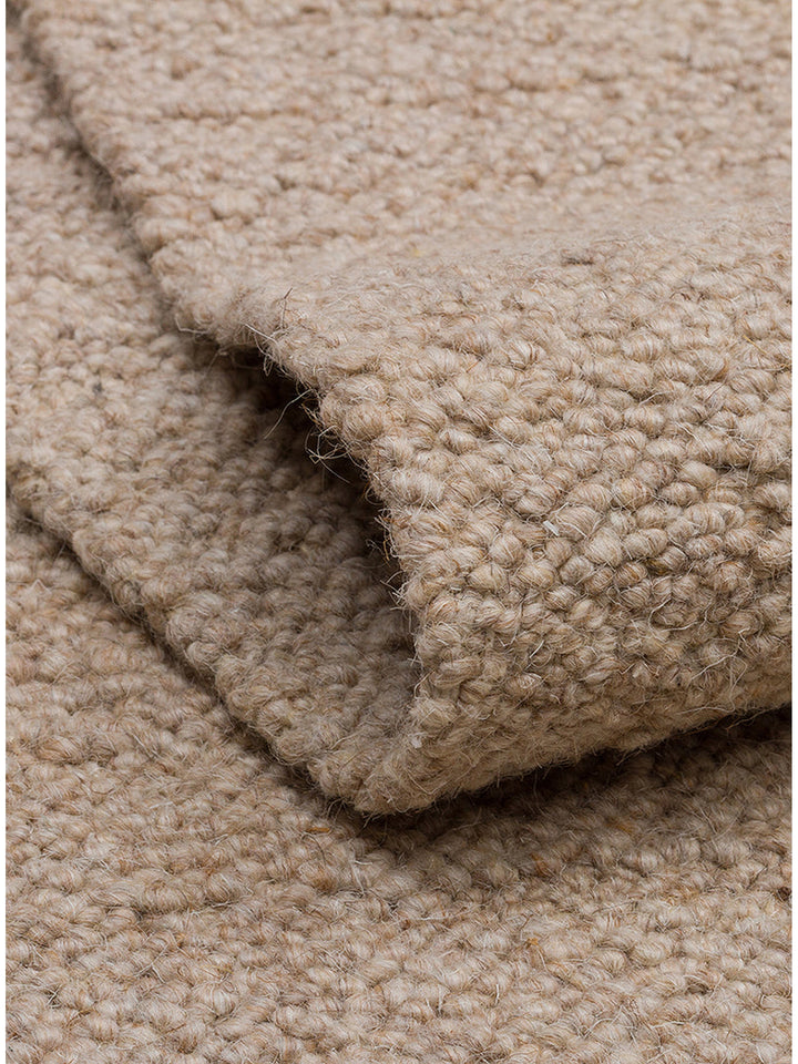 Tappeto fatto a mano della serie Agra in misto lana, poliestere e cotone BEIGE
