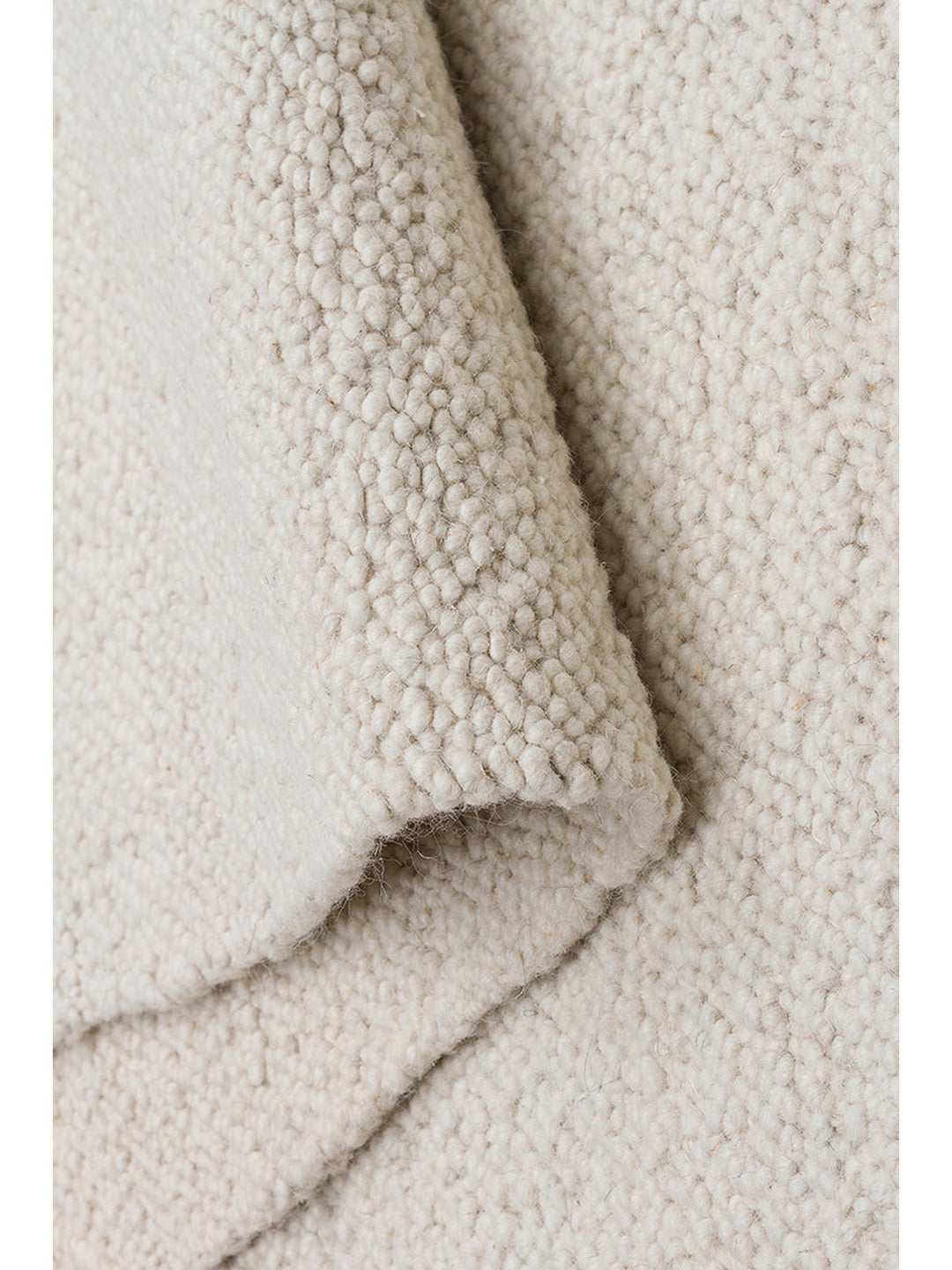 Agra Series Wool Polyester and Cotton Blend Handwoven Rug IVORY