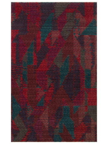 Burj Serisi %100 Naturel El Emeğiyle Üretilen TENCEL™ Kara Tezgah Halı 02 BERRY - Carpetdocia