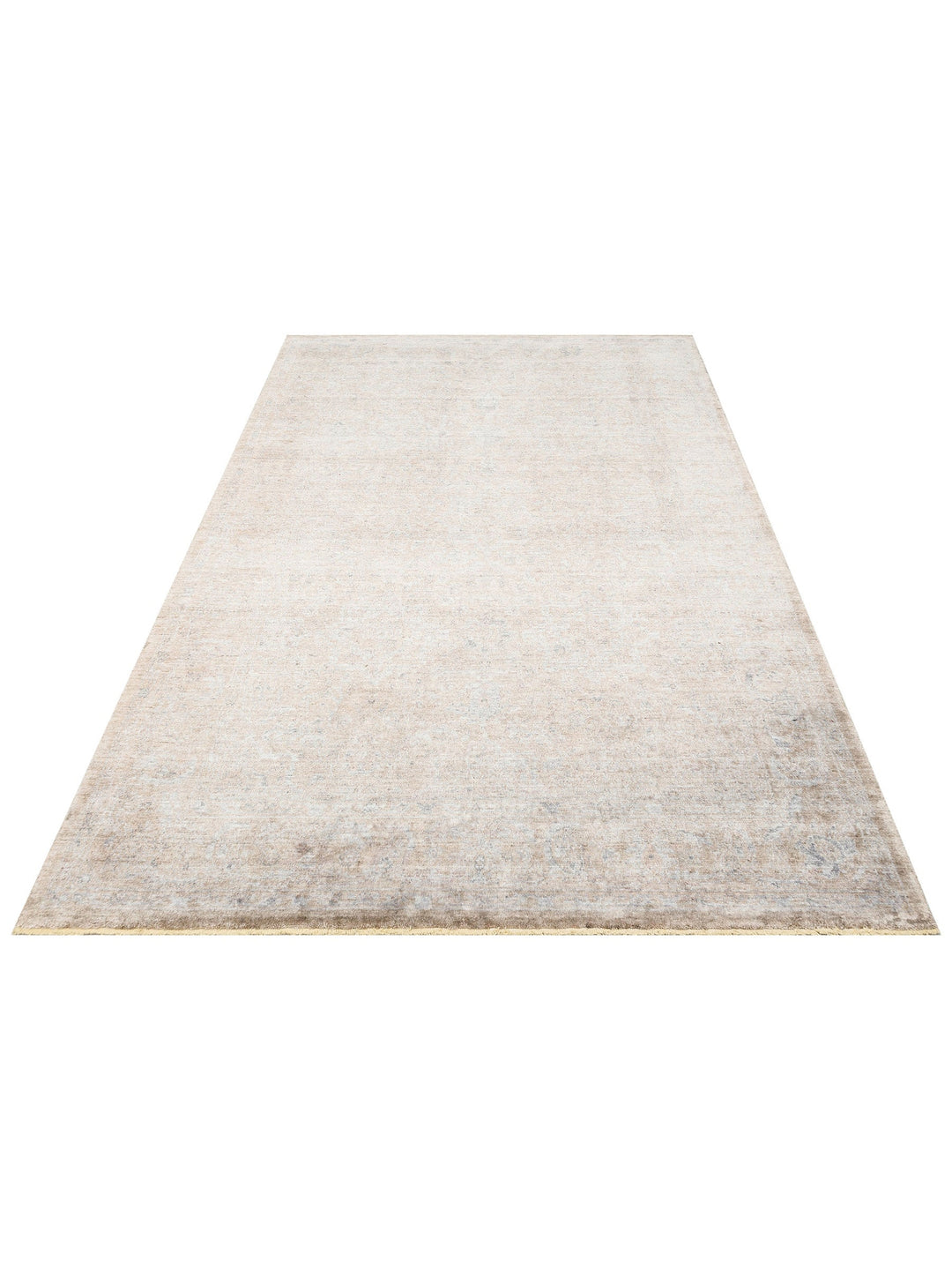 Çırağan %100 Naturel Özel Işıltılı El Emeği ile Özel Tezgahlarda Üretilen TENCEL™ Uşak Halısı 02 BEG - Carpetdocia