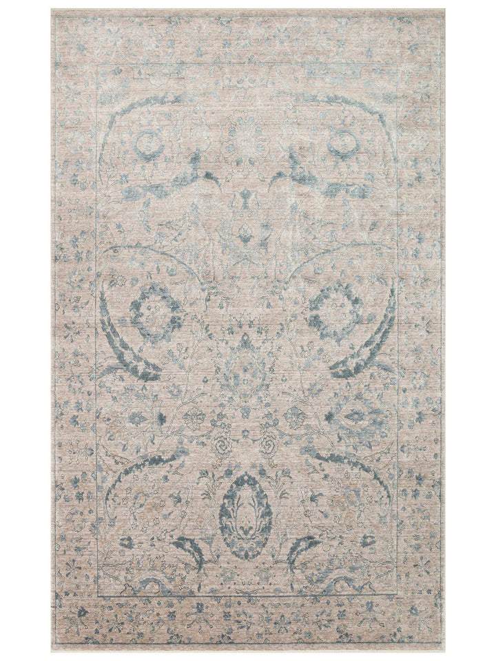 Çırağan %100 Naturel Özel Işıltılı El Emeği ile Özel Tezgahlarda Üretilen TENCEL™ Uşak Halısı 07VSKY - Carpetdocia