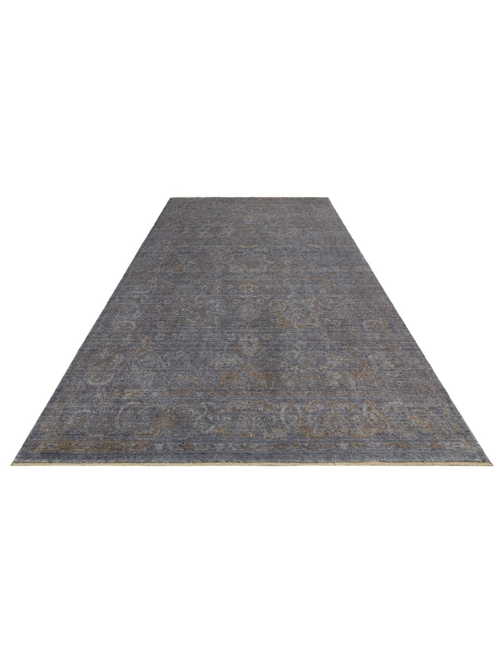 Çırağan %100 Naturel Özel Işıltılı El Emeği ile Özel Tezgahlarda Üretilen TENCEL™ Uşak Halısı 2DGRBZ - Carpetdocia