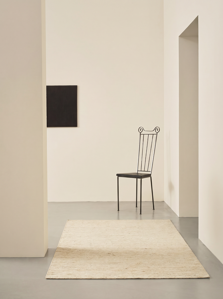 Tapis tissé Coffee 100 % naturel en chanvre pour salon, couloir, entrée, chambre PLAIN IVORY