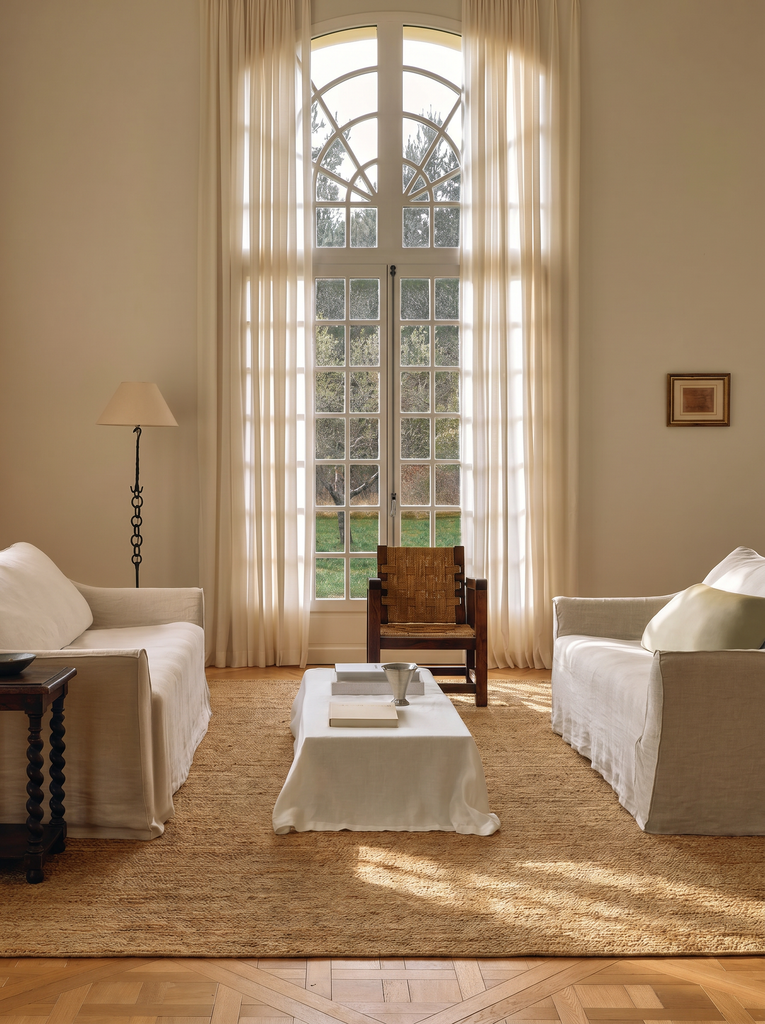 Tapis en chanvre 100 % naturel couleur café pour salon, couloir, entrée, chambre, tissage simple NATUREL PLAIN