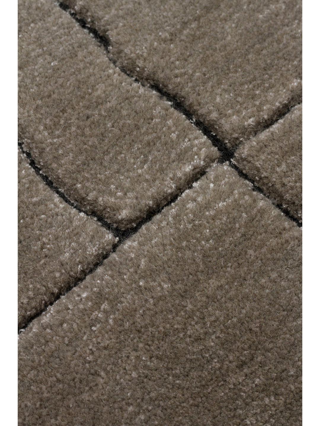 Tapis fait main en mélange de laine, rayonne et polyester de la série Dakar GRIS