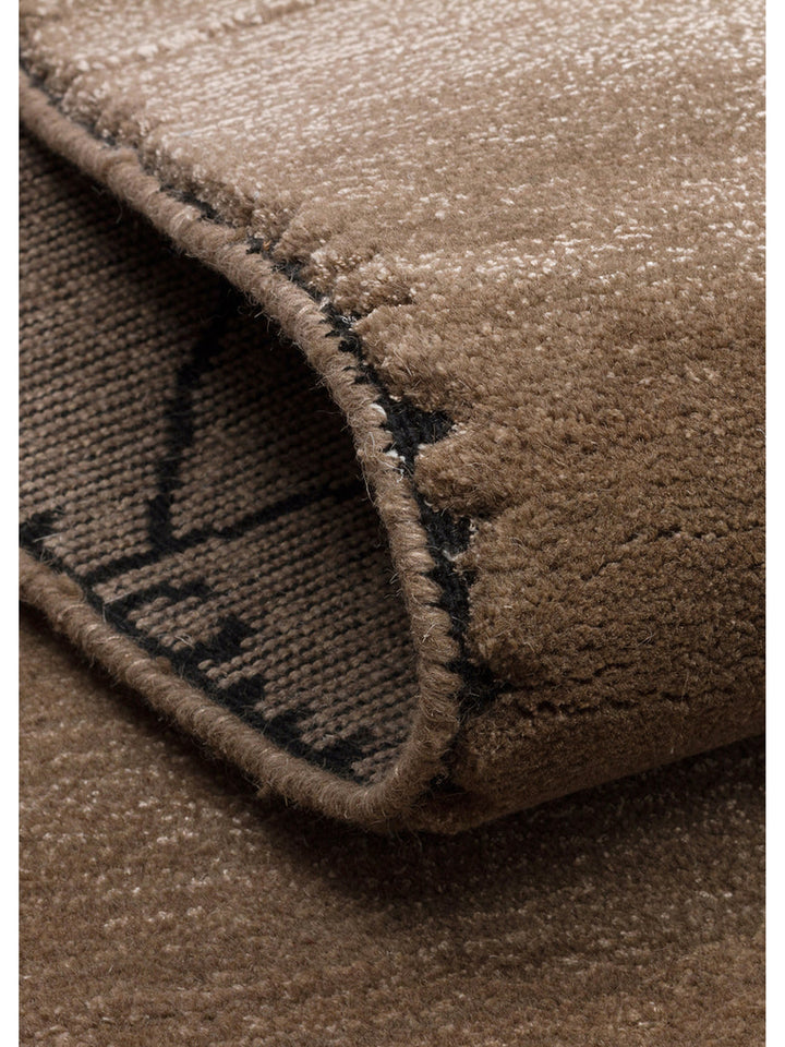 Dakar Serie handgeknüpfter Teppich aus Wolle, Rayon und Polyester Mischung TAUPE
