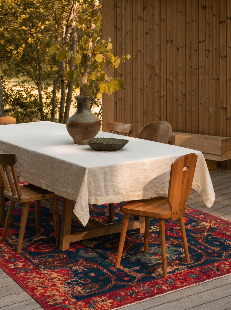 Tapis artisanal à métier noir de la série Göbeklitepe, fabriqué à la main avec de la laine 100 % néo-zélandaise et orné de motifs anatoliens 05REDV