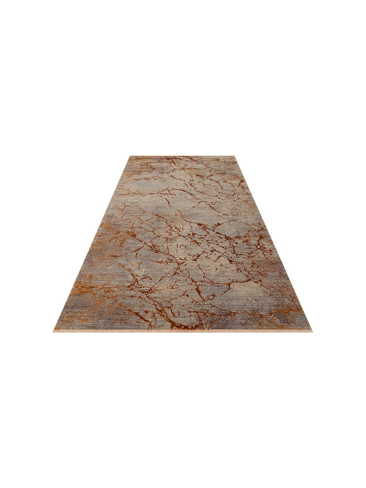 Göreme Serisi Yüksek Alçak Dokulu Yüksek Kaliteli Sık Dokuma Modern Salon Halısı 01 COPPER - Carpetdocia