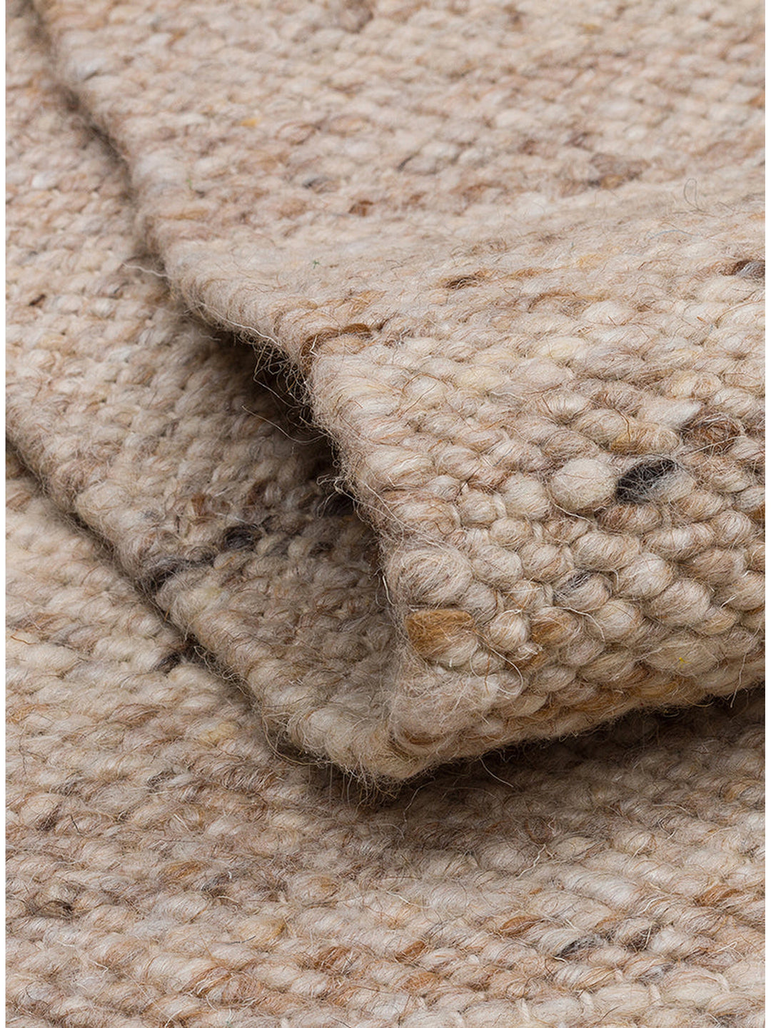 Tappeto fatto a mano della serie Jakarta in misto lana, poliestere e cotone BEIGE