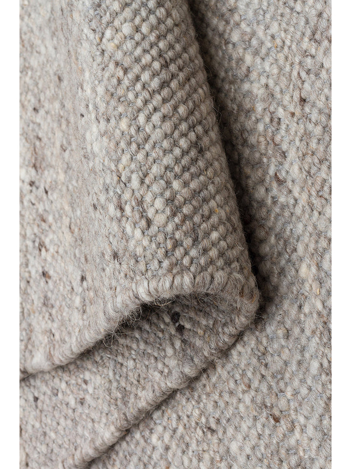 Jakarta Serie handgeknüpfter Teppich aus Wolle, Polyester und Baumwollmischung SILBER
