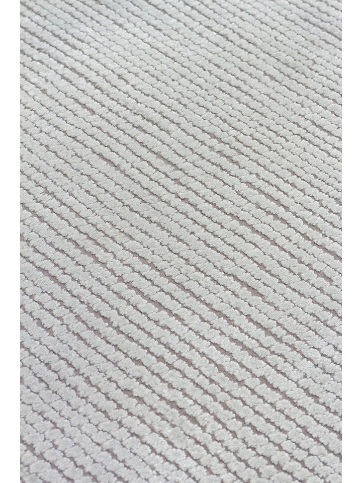 Lucia Serisi Modern Parlak Salon Oturma Odası Yatak Odası Antre Halı BORDER GREY - Carpetdocia