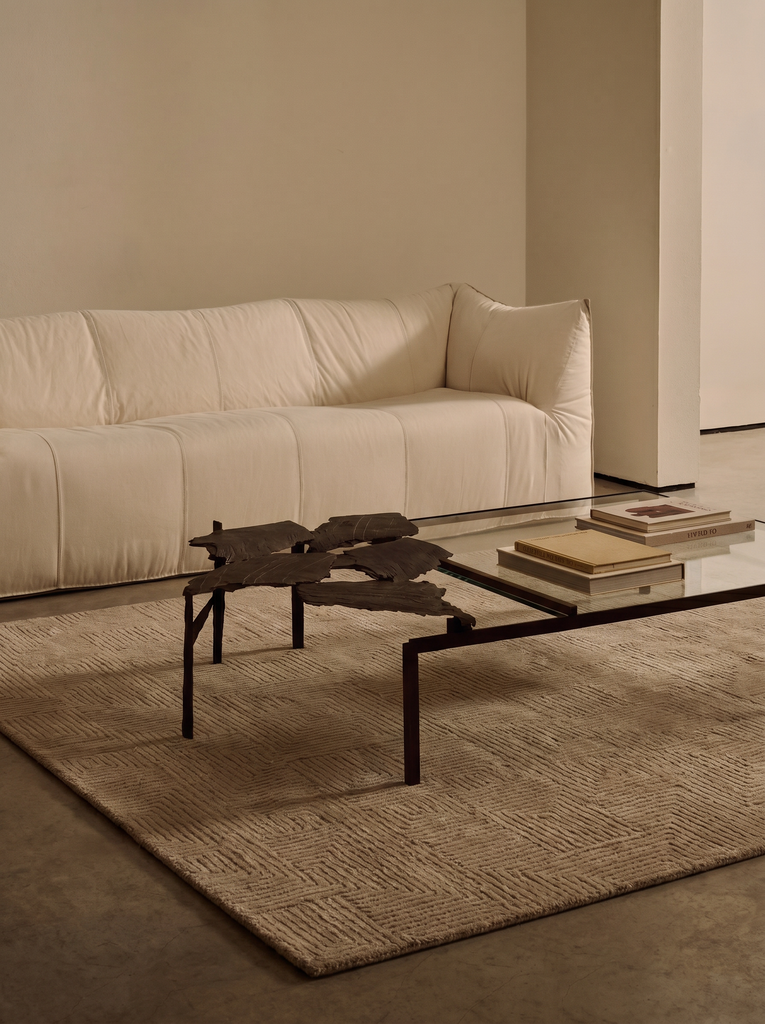 سجادة يدوية من مزيج الصوف والقطن من سلسلة Milano BEIGE