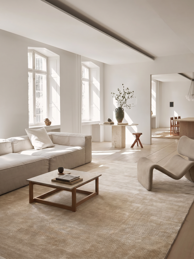 Montenegro Viscose Blend Simple Pattern Dense Weave Living Room Hallway Modern Carpet 01 BEIGE