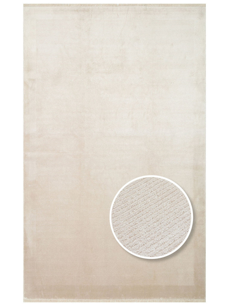 Montenegro Viscose Blend Plain Patterned Dense Woven Living Room Hall Corridor Modern Carpet 02 VIZON