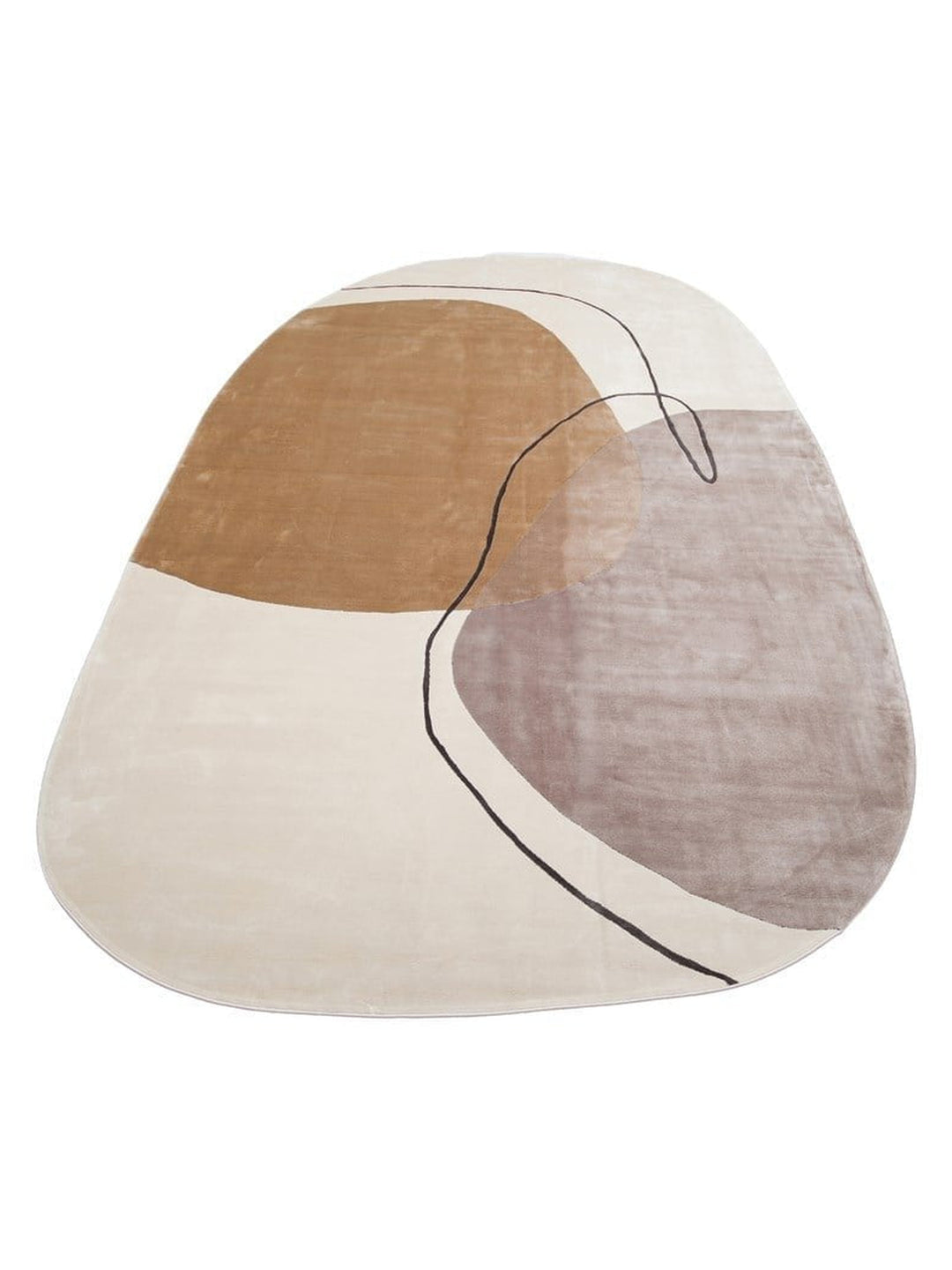 Monza Art Geometric Pattern High Quality Dense Weave Shiny Modern Living Room Carpet 08 CREAM BLACK