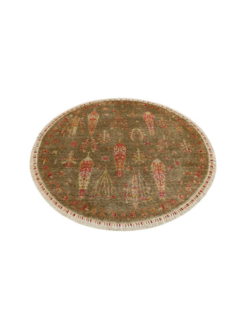 Oushak Carnaval 100% Natural Easy to Clean Handcrafted TENCEL™ Modern Uşak Carpet 08 GREEN AUTUMN Q